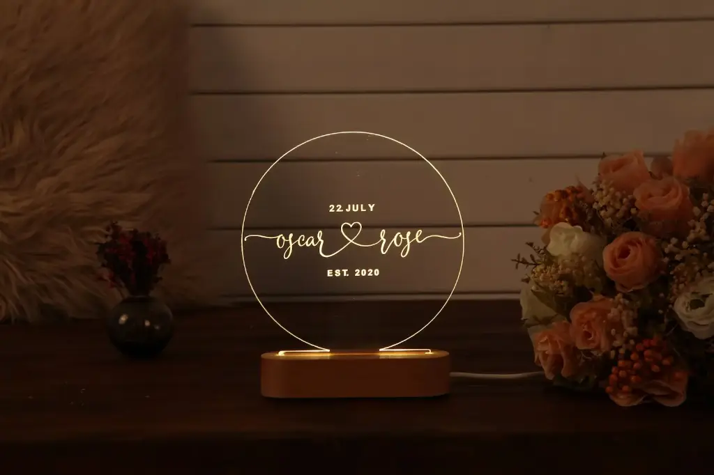 Personalized Circular Night Light